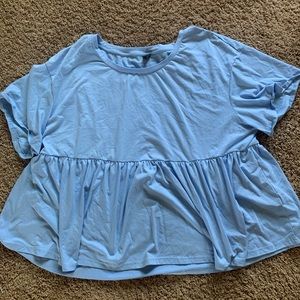 SHEIN Plus Drop Shoulder Peplum Top